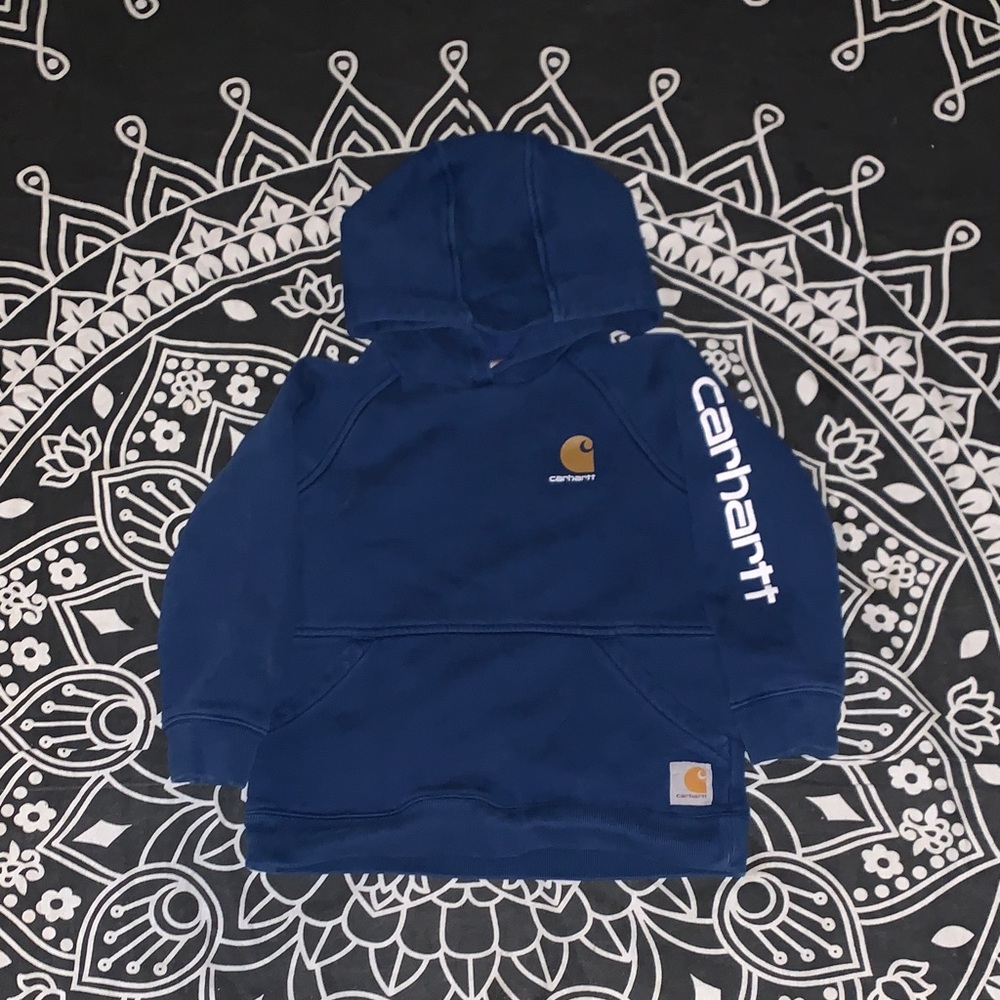 Carhartt Navy Hoodie with Logo Boys size 3T